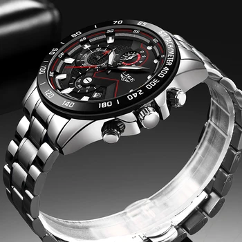 2020 Naujas LIGE Laikrodžiai Vyrams Prabangos Prekės Chronograph Vyrų Sporto Laikrodžiai Vandeniui Visiškai Plieno, Kvarcas vyriški Žiūrėti Relogio Masculino