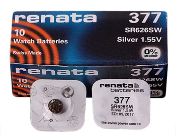 10vnt/daug Renata Prekės 377 SR626SW Žiūrėti Baterijos Mygtuką Moneta Ląstelių Šveicarijos Padarė SR626 V377 AG4