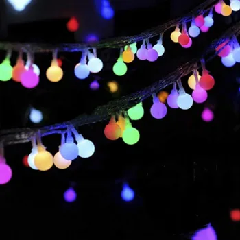10m, 20m 30m 50m 100m led string žibintai su balta rutulį AC220V atostogų apdailos lempos Festivalis, Kalėdų žiburiai, lauko apšvietimas