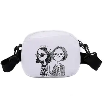 2020 metų Vasaros Moterų Mažas Maišelis Cute Girl ' s Messenger Bag Minkštos Pu Odos Aikštėje Sling Bag Animacinių filmų Vaizdo Pečių Maišą