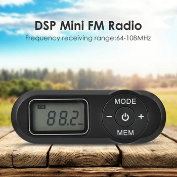 Nešiojamas Kišenėje Mini Radijo LCD Skaitmeninis Ekranas Retro Įkrovimo FM Grotuvas Imtuvas Lauko Pėsčiomis