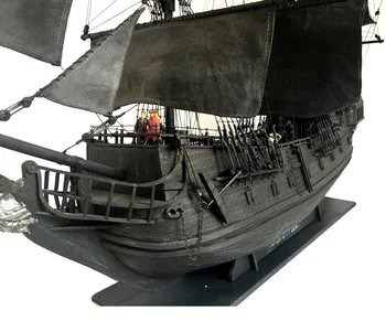 Naujas black pearl Piratų laivas, medinis modelis rinkinys 80cm ilgis