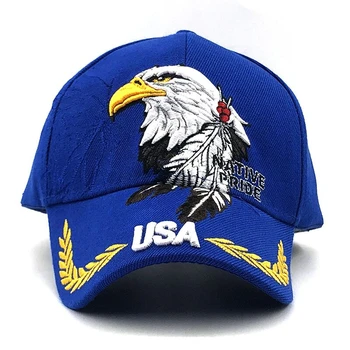 Karšto Vyrų Gyvūnų Ūkyje Przystawkę Atgal Sunkvežimio vairuotojas Hat Tėvynės American Eagle ir Amerikos Vėliava Beisbolo kepuraitę JAV 3D Siuvinėjimas