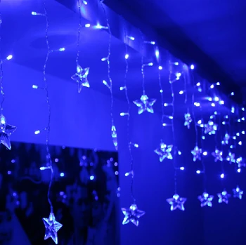 Luminarias Multi-color 4M 100 Led 18p Žvaigždžių LED String Užuolaidų Šviesos Kalėdų Vestuves Apdailos Liustra