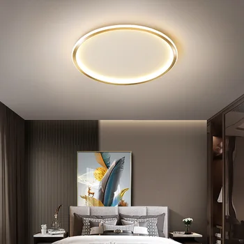 Šiaurės LED Lubų Šviesos Ultra-plonas Apvalus Namuose Papuošti Žiedas Stilius Lempos Modernus Aukso Miegamasis Gyvenimo Valgomasis Lubų Apšvietimas