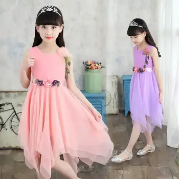 Mergaičių vasaros suknelė 2019 nauja vaikų mergaitę vaikų suknelė didelis berniukas šifono princesė suknelė