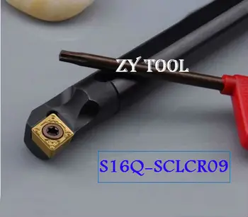 S16Q-SCLCR09 Nuobodu Baras,Vidaus tekinimo įrankis,SCLCR/L CNC tekinimo įrankio laikiklis,Staklės, pjovimo įrankis,Baras turėtojas CCMT060204/08