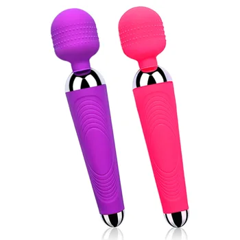 Galingas Vibratorius Klitorio Stimuliatorius USB Įkrauti Magic Wand AV Stick Vibratoriai Sekso Žaislai Moters Makšties G Spot Massager