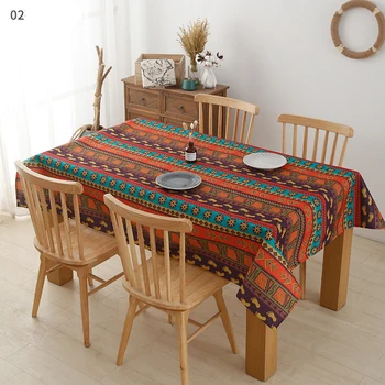 Naujas populiarus Retro Etninės medvilnės staltiesė atspari Vandeniui staltiesė Homestyle Home/Hotel/Diner dekoratyvinis audinys padengti rankšluostį