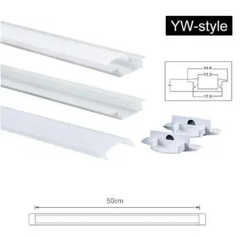 LED Aliuminio Profilio Kanalo Savininkas U/V/YW Formos LED Šviesos Juostelės Juosta Pagal Kabineto Lempos Virtuvės Apšvietimo Reikmenys