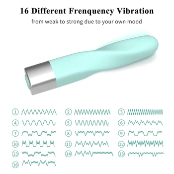 VATINE 16 Greičiu-Klitorio ir G-Spot Makšties Stimuliavimas Piršto Vibrador Lūpų Massager Vibrator Vibruoja Mini Vibratorius Kulka