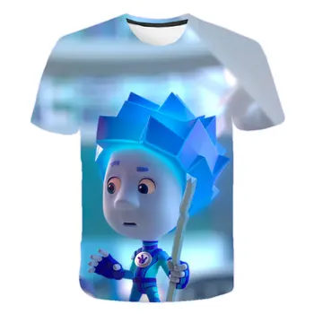 2020 Nauji Vaikiški Drabužiai Su Fixies T-shirt Kostiumas Mergaitėms Berniukai Animacinių filmų Topai Drabužius, Kūdikių Marškinėliai Drabužių Atsitiktinis 3D Atspausdinta Tee
