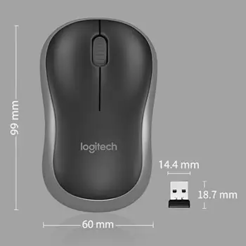 Logitech M185 2,4 GHz, USB Bevielio 1000 DPI Optinė Pelė, Home Office Žaidimų Pelių Tris Mygtuką Gyvenimas 10 Mln. Kartų