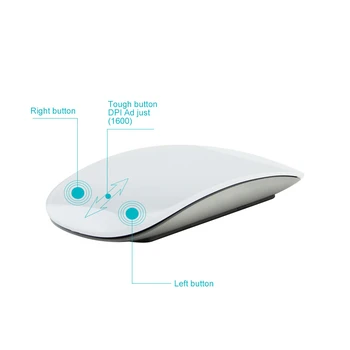 Bluetooth 5.0 Wireless Magic Mouse Įkrovimo Lazerio Silent Arc Touch Mause, Ergonomiškas Kompiuterio-Ultra plonas Pelėms 