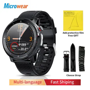 Microwear L15 Smart Watch Vyrų 1.3 colio 360*360 Full HD Touch Screen Smartwatch EKG PPG IP68 Vandeniui Fitneso Sporto Laikrodžiai