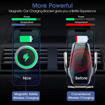 Mag-Saugus Belaidis Automobilinis Įkroviklis [Magnetinio Tvirtinimo ir Derinimo] iPhone 12/12 Pro/12 Mini/12 Pro Max Greitai Įkrauti Automobilių Mount
