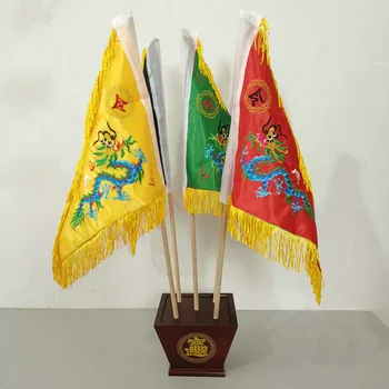 Xianjia penkių spalvų vėliavos, Daosizmas vėliavos, spalvinga Penkių Dragon flag, penkių elementų vėliavos Lingqi bazės, xianfo vėliavos, pilnas komplektas