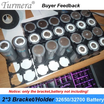 Turmera 32650 32700 2*3 Baterijų Laikiklis Laikiklis Ląstelių Saugos Anti Vibracija Plastikinius Laikiklius 32650 32700 Baterija 16pieces