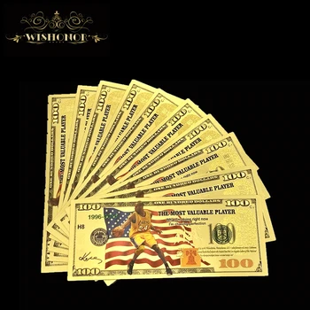 12Pcs/Set New America Banknotų 2020 Kobe Aukso Banknotų Dolerių Banknotą Su 24K Auksu Padirbtų Pinigų kaip Bill Valiuta Dovanos