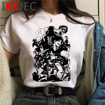 Išpuolis Titan Shingeki No Kyojin marškinėliai vasaros top moterų streetwear pora drabužių tumblr drabužių estetikos