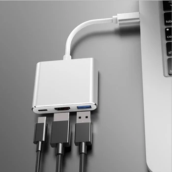 StarLife 3 port USB C Tipo Stebulės į HDMI adapteris 4K Samsung Dex režimas USB-C Dokas su PD 