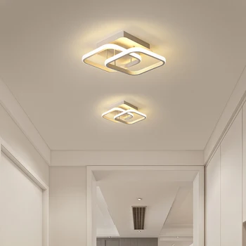 Šiuolaikinių LED lubų liustra dėl Prieškambario Balkonas Koridorius, Miegamasis Akrilo LED šviestuvais, Juodos arba Baltos spalvos patalpų apšvietimas