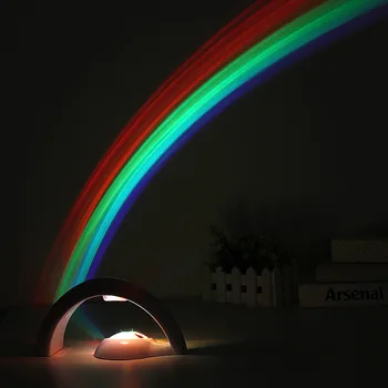 Naujovė LED Spalvinga Vaivorykštė Naktį Šviesos Romantiškas Dangus Vaivorykštė Projektoriaus Lempa luminaria Namų miegamajame šviesos