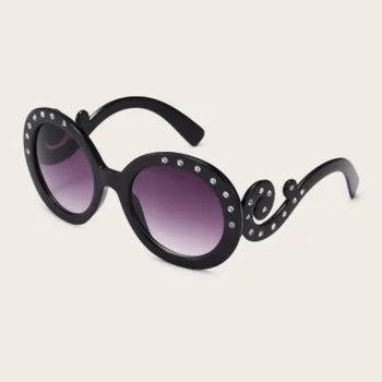 NAUQ retro ovalo formos kalnų krištolas akiniai nuo saulės moterims mados tendencija Debesys saulės akiniai moterų derliaus atspalvių veidrodis ponios