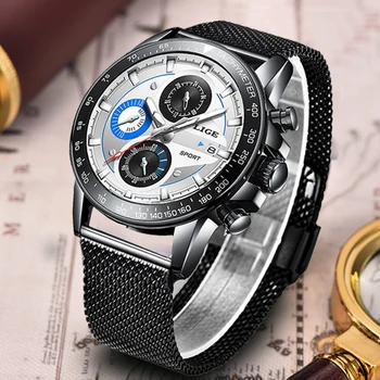 2020 LIGE Atsitiktinis Sporto Laikrodžiai Mens Vandeniui Laikrodis Top Brand Prabanga Vyrai žiūrėti automatinis, Dienos, Kvarciniai Laikrodžiai Relogio Masculino