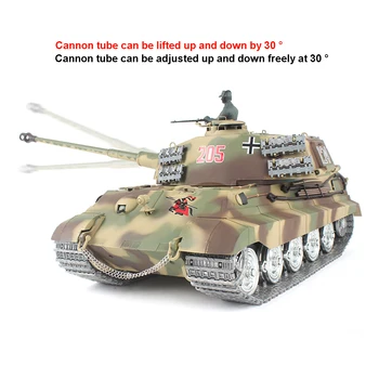 1:16 Vokietijos Henschel Tigras Karalius Tankas 2.4 G Nuotolinio Valdymo Modelio Baką Su Garso, Dūmų Fotografavimo Efektas - Metalo Edition