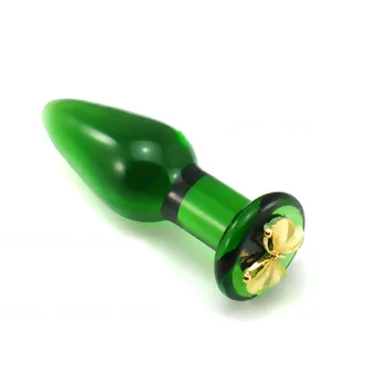 Grožio žalias stiklinis analinis kaištis sekso žaislai g spot stimuliatorius masturbator buttplug butt plug dildo moters išangės kištukai