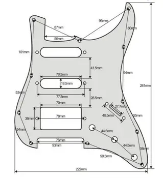 1 Komplektas 11 Skylę Elektrinė Gitara Shield SSH HSS Gitara Nulio Valdybos Ir Varžtas Tinka Strat Gitara Dalys, 20 Spalvų Variantai