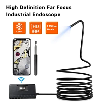 Wifi Endoskopą Kamera IP68 Vandeniui 1080P Tikrinimo Kamera 5.5 mm 6 Led Borescope Kamera, Skirta 