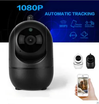 Mini baby monitor IP kamera HD 1080p patalpų namuose automatinio sekimo belaidžio Wifi kamera, apsaugos stebėjimo du garso kameros