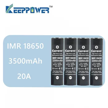 4 vnt Originalus Keeppower KP IMR 18650 baterija IMR18650 3500mAh), 3,7 V max 20A išlydžio aukšto maitinimo baterijos NH1835