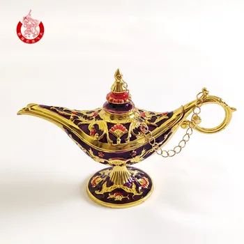 Arabų Smulkūs Apdailos Prabangos Aladdin ' s Žibinto Aukso Figūrėlės Amatų Kūrybinės Stalo Dekoravimui Decoracion Hogar Namų Dekoro DA60B