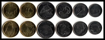 FIDŽIS rinkinys 6 vnt monetų 2012 originalus pasaulyje UNC monetos kolekcionieriams