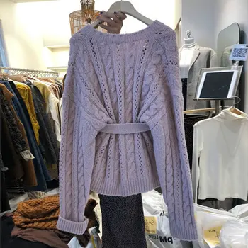 Ponios korėjos prarasti 2020 m. pavasarį megztiniai megztinis megztinis Moterų Apkarpytos Cardigan Megztiniai Kalytė Juoda Balta Trumpas Megztinis