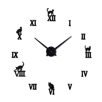 Trumpas Mados Dizaino Sieninis Laikrodis Akrilo Veidrodis Laikrodžiai Europoje 