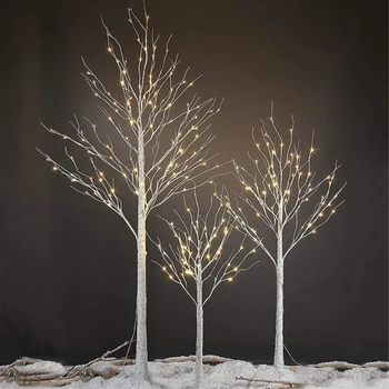 Kalėdų LED Apšvietimo Modeliavimas Augalų Lempos Beržo Medžio Lempa vaiko Kambario Dekoracija Kelis Modelis Mirgėti Šviesos Kampas