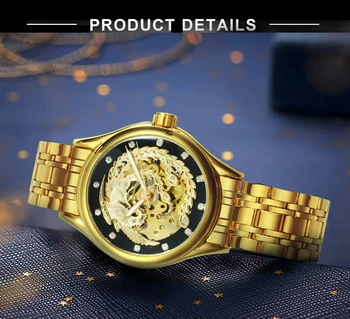 NUGALĖTOJAS Žiūrėti Vyrų Top Brand Prabanga Aukso Žiūrėti Automatinis Laikrodžiai 