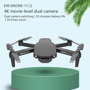 E99 Pro Rc Drone 4k Hd Dual Camera Wifi Fpv Profesinės aerofotografija Sraigtasparnis, Sulankstomas Nuotolinio Valdymo Quadcopter Dron