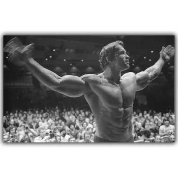 Arnoldas Schwarzeneggeris Kultūrizmo Motyvacijos Meno Šilko Plakato Spauda Fitneso Įkvepiantį Vaizdą Už Kambario Sienų Dekoras