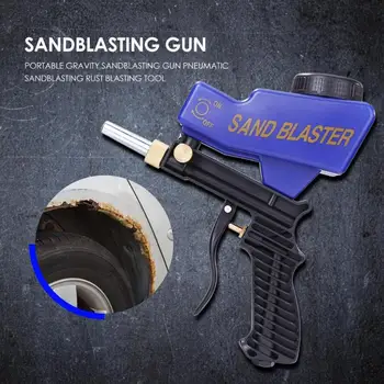 Anti-rust Sandblaster Nešiojamą Pneumatinės smėlio sprogdinimo mašina Purkštuvas Šlifavimas Mašina, Mažas Antgalis Reguliuojamas Srautas