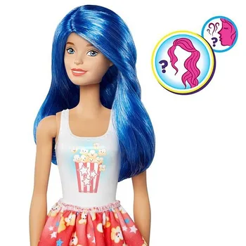 Originalias Barbie Spalva Atskleidžia, Lėlės Mergaitėms Su 7 Netikėtumų, Plaukai Surišti Į Uodegą Staigmena Spalva Aklas Lauke, Žaislai Mergaitėms Dovanų