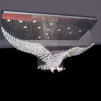 Naujas Ereliai Prabangus Dizainas Kambarį LED Žibintai Kristalų Lempos Krištolo Sietynas, Modernus Apšvietimas Blizgesį L100*W55*H80cm 110 v-220v
