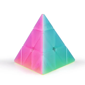 Keychain Piramidės Individualizuoti 2x2x2 Želė Stickerless Galvosūkiai Kubas 3x3x3 Magija Greitis Kubeliai Kubas 4x4x4 5x5x5 Kubą Vaikams