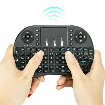 2.4 G Bevielio Mini Klaviatūra Oro Pelės Touchpad Nešiojamą Klaviatūrą, rusų, anglų, hebrajų Versija PC 