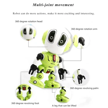 Smart Touch Jutikliai Kalbėti Robotas Žaislas Galvos lietimui Jautrus LED Žibintai, Lieti Robotas Žaislai Vaikams Dovanų Raudona Žalia Mėlyna Berniukas Žaislai