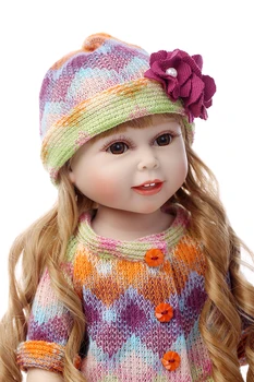 AMERIKOS PRINCESĖ 18 colių mergina lėlės vaikams, žaislai, šviesūs ilgi plaukai su skrybėlę/drabužiai/batai aukštos kokybės bonecas